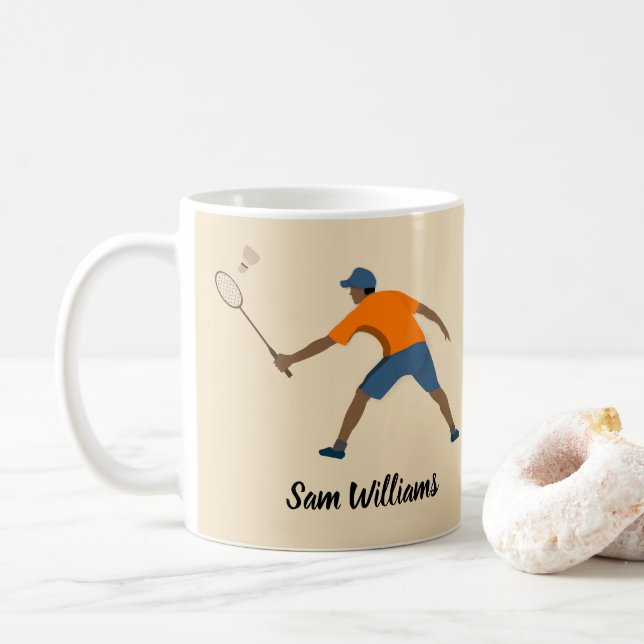 Caneca De Café Badminton (Com Donut)