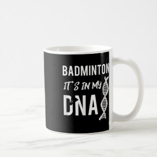 Caneca De Café Badminton Dna Para O Jogador De Badminton