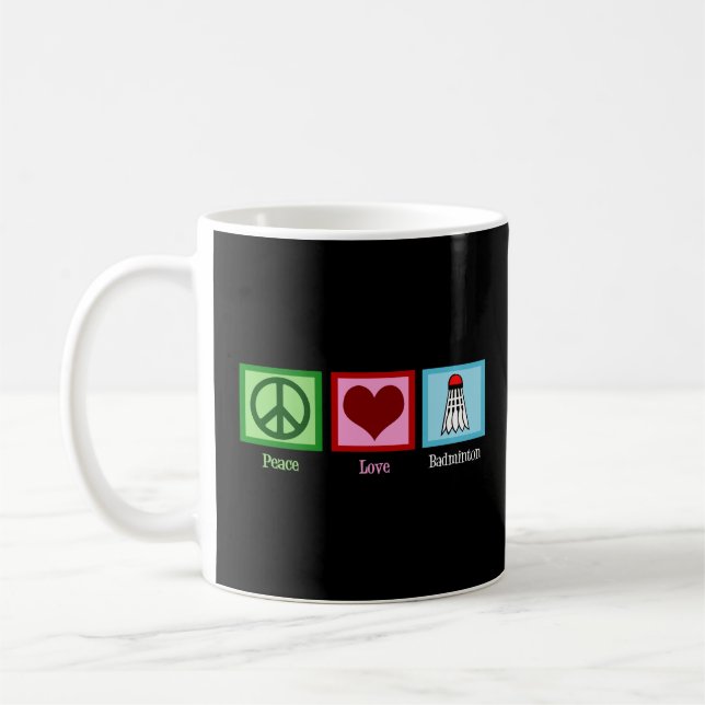Caneca De Café Badminton do Amor pela Paz (Esquerda)