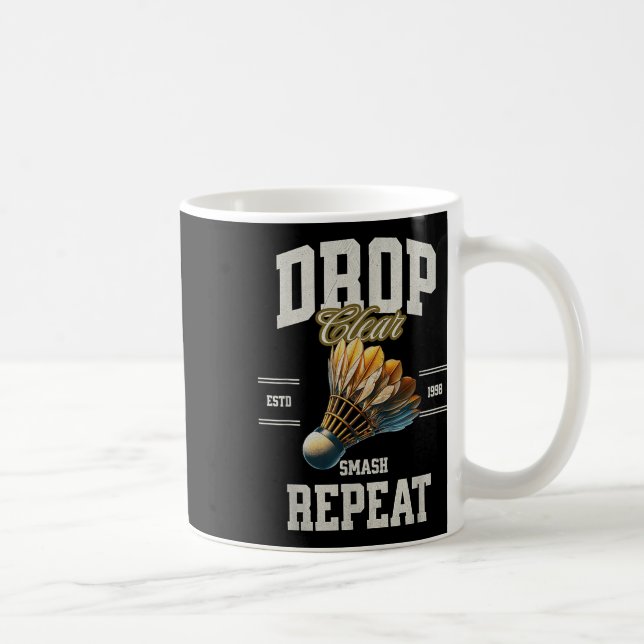Caneca De Café Badminton Drop Clear Smash Repetir Shuttle (Direita)