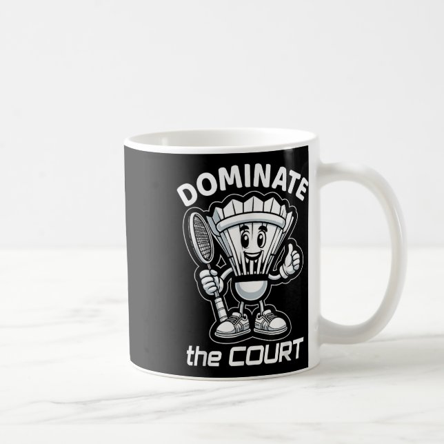 Caneca De Café Badminton Forever Cartoon Shuttle E Racket Graph (Direita)