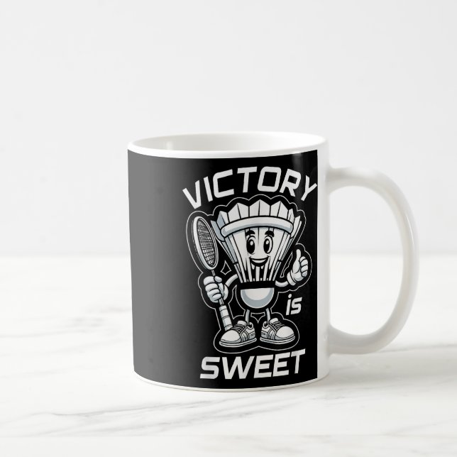 Caneca De Café Badminton Forever Cartoon Shuttle E Racket Graph (Direita)