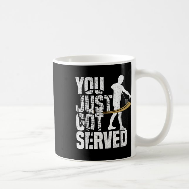 Caneca De Café Badminton Game Lover Served Shuttle Player Badmint (Direita)