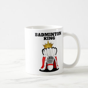 Caneca De Café Badminton King _ Mens Jogador de Badminton Shirt B