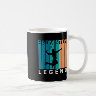 Caneca De Café Badminton Legend Jogador De Badminton Shuttle Spor