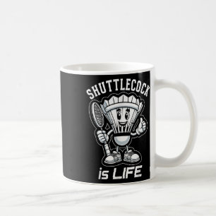 Caneca De Café Badminton Para Sempre Cartoon Shuttle E Grafismo d