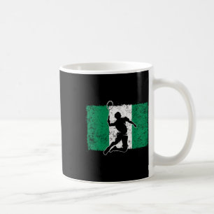 Caneca De Café Badminton Player Nigéria Bandeira nigeriana