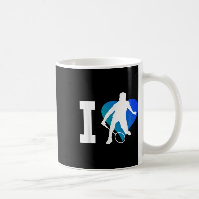 Caneca De Café Badminton Player Squash Mens Shuttle Badminton  (Direita)