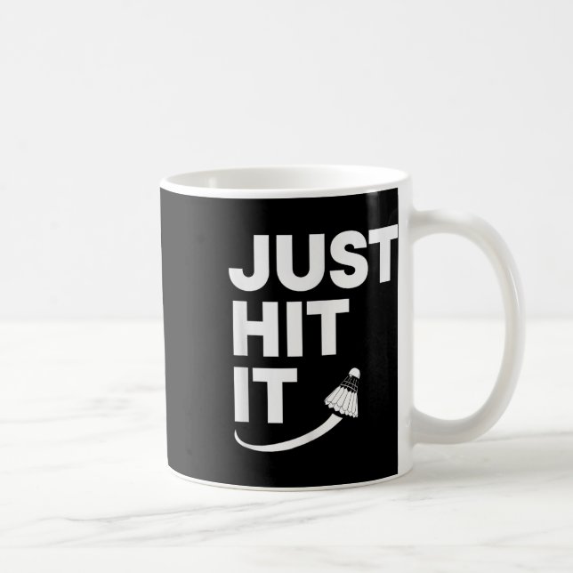 Caneca De Café Badminton Shuttle, Bata, Bata Um Shuttle, Ga (Direita)