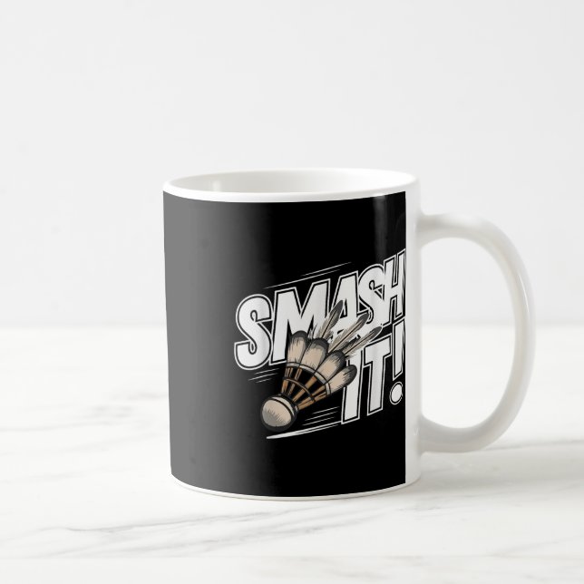 Caneca De Café Badminton Shuttle Smash (Direita)