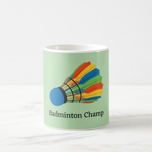 Caneca De Café Badminton Shuttlecock Design Coffee Mug (Centro)