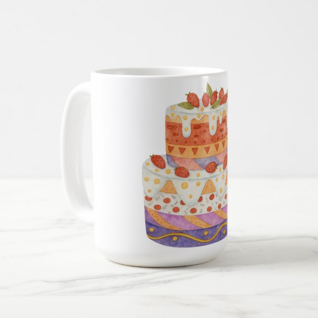 Caneca De Café Bagaço de morango de dois níveis (Frente Esquerda)