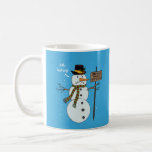 Caneca De Café Bah Humbug Grumpy Christmas Snowman apresenta<br><div class="desc">Bah Humbug! Esta design engraçada é a coisa perfeita para uma celebração de janto de Natal, um presente de anfitrião ou anfitrião, ou qualquer pessoa que esteja um pouco no lado antissocial e que preferencialmente evite as grandes multidões nesta temporada de férias. Apresenta um boneco de neve vestindo um chapéu...</div>