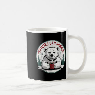 Caneca De Café Bah Humbug Natal Divertido Urso Lar Sarcástico Fer