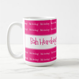 Caneca De Café Bah humbug rosa Natal