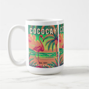Caneca De Café Bahamas CocoCay Retro Flamingo Souvenir 1950