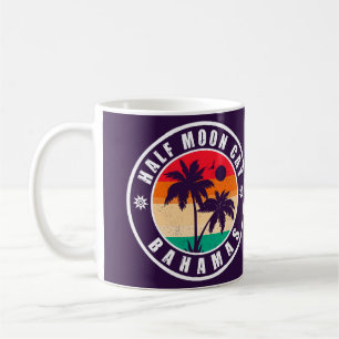 Caneca De Café Bahamas de meia lua - Retro Vintage 80s