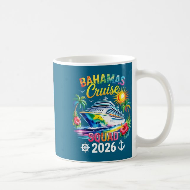 Caneca De Café Bahamas Vacation 2026 Squad Family Friends Matchin (Direita)