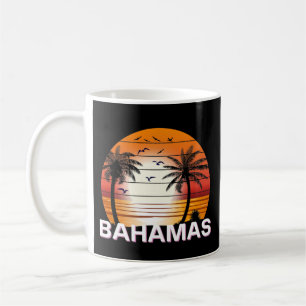 Caneca De Café Bahamas Vintage Palm Trees Summer Beach