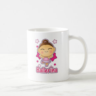 Caneca De Café Bailarina bonito de Kawaii que faz o balé