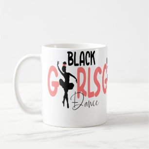 Caneca De Café Bailarina Negra de Balé Cabelo Natural Afro Bailar
