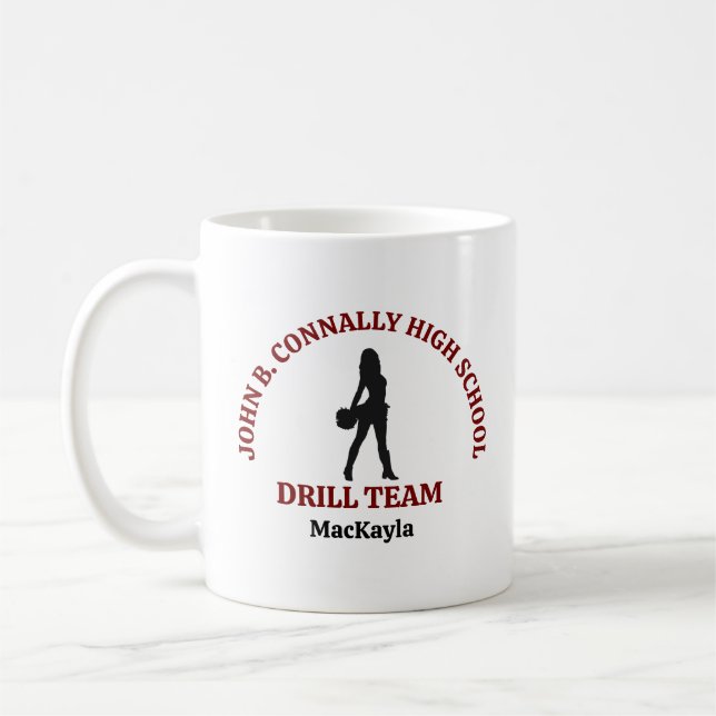 Caneca De Café Bailarina Personalizada da Equipe de Dança do Maro (Esquerda)
