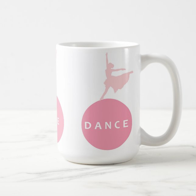 Caneca De Café Bailarinas vivas da dança do amor - rosa - (Direita)