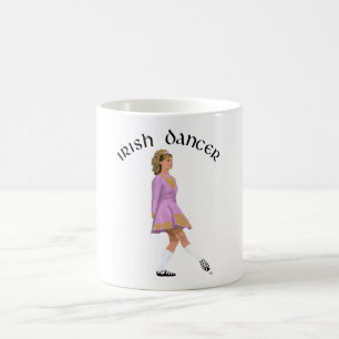 Caneca De Café Bailarino Irlandês de Sapato Macio em Rosa