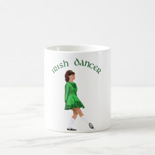 Caneca De Café Bailarino Irlandês de Sapato Macio em Verde