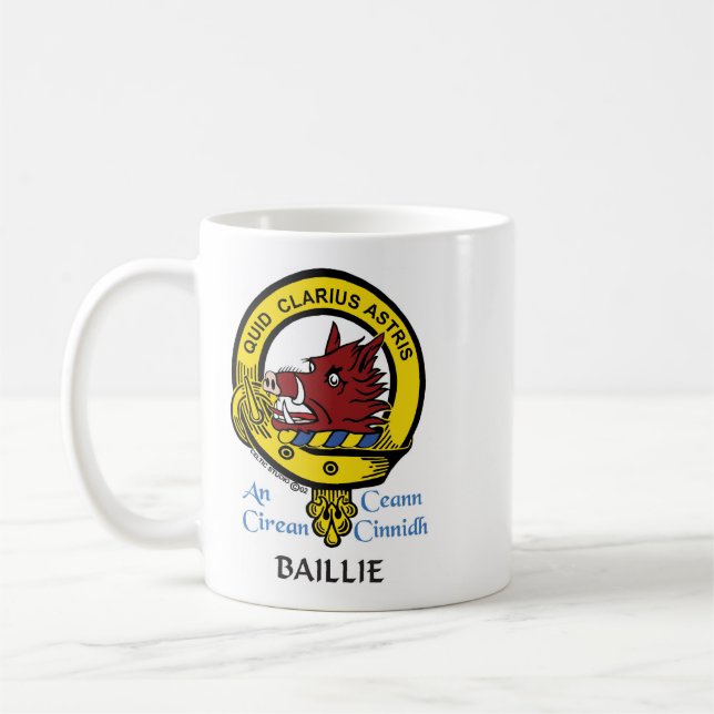 Caneca De Café BAILLIE Scottish Clan Crest Mug (Esquerda)