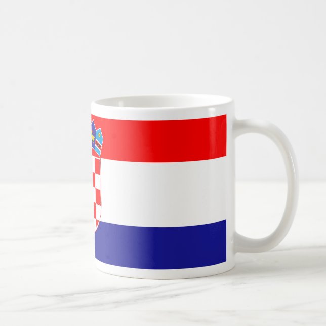 Caneca De Café Baixo custo! Bandeira croata (Direita)