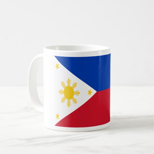 Caneca De Café Baixo custo! Bandeira de Filipinas (Frente Esquerda)