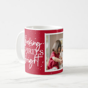 Caneca De Café Baking Spirits Bright Red Holiday Foto
