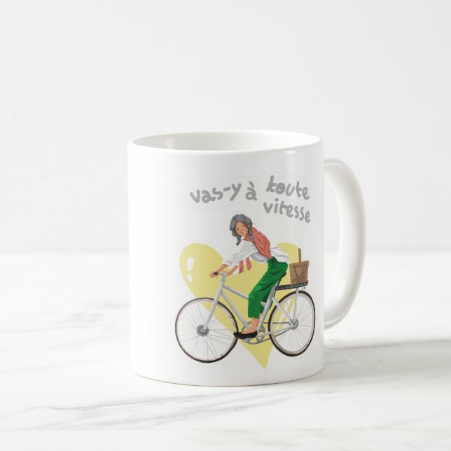 Caneca De Café balade en vélo (Frente Esquerda)