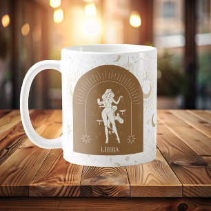 Caneca De Café Balança Mística Estrelas Zodiodóticas Horoscópio