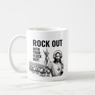 Caneca De Café Balance-se com seu Rebanho Fora! - Piada de Jesus 