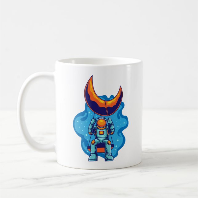 Caneca De Café Balanço do Astronauta no Espaço (Esquerda)