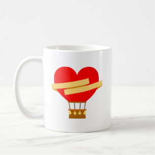 Caneca De Café Balão Amor Coração
