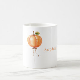Caneca De Café Balão de Abóbora Laranja