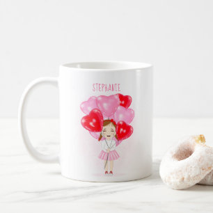 Caneca De Café Balão de Aniversário Querida