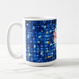 Caneca De Café Balão de Ar Quente Céu Azul