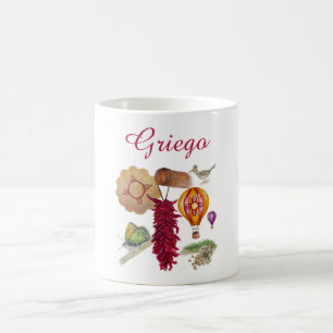 Caneca De Café Balão de Ar Quente New Mexico Red Chile Pinõn Zia