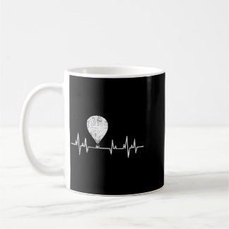 Caneca De Café Balão de Ar Vintage Coração Batimento Cardíaco Ecg