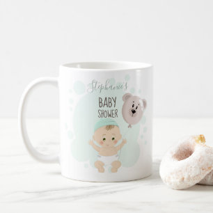 Caneca De Café Balão de Bebê e Urso Doce