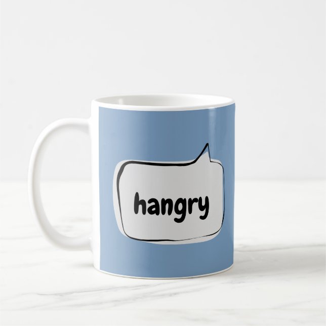 Caneca De Café Balão de Fala de Fome (Esquerda)