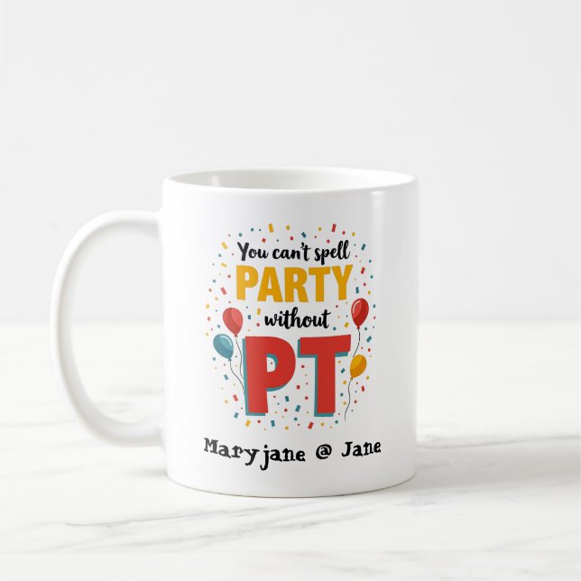 Caneca De Café Balão de Festa Engraçado Médico Presente de Fisiot (Esquerda)