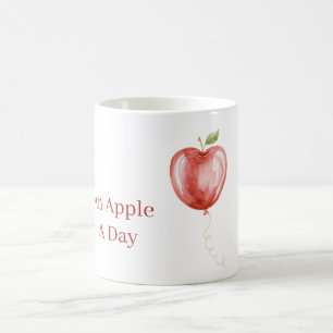Caneca De Café Balão de Maçã Vermelha