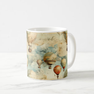 Caneca De Café Balão de Vintage Ar Quente em Paisagem Serena (6)