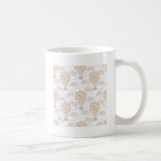 Caneca De Café Balão vintage amarelo e cinza