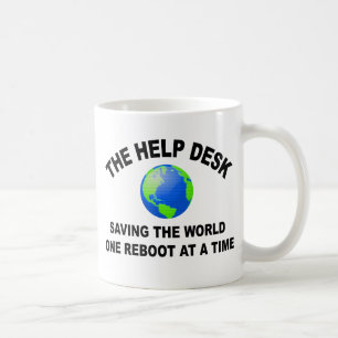 Caneca De Café Balcao de Ajuda Salvando o Mundo Uma Reinicializaç